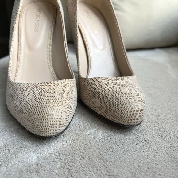 Sergio Rossi Piper Kalika Tan Nude Stiletto Heel Pump Women EU 38 US 7.5-8 Italy - Picture 10 of 16